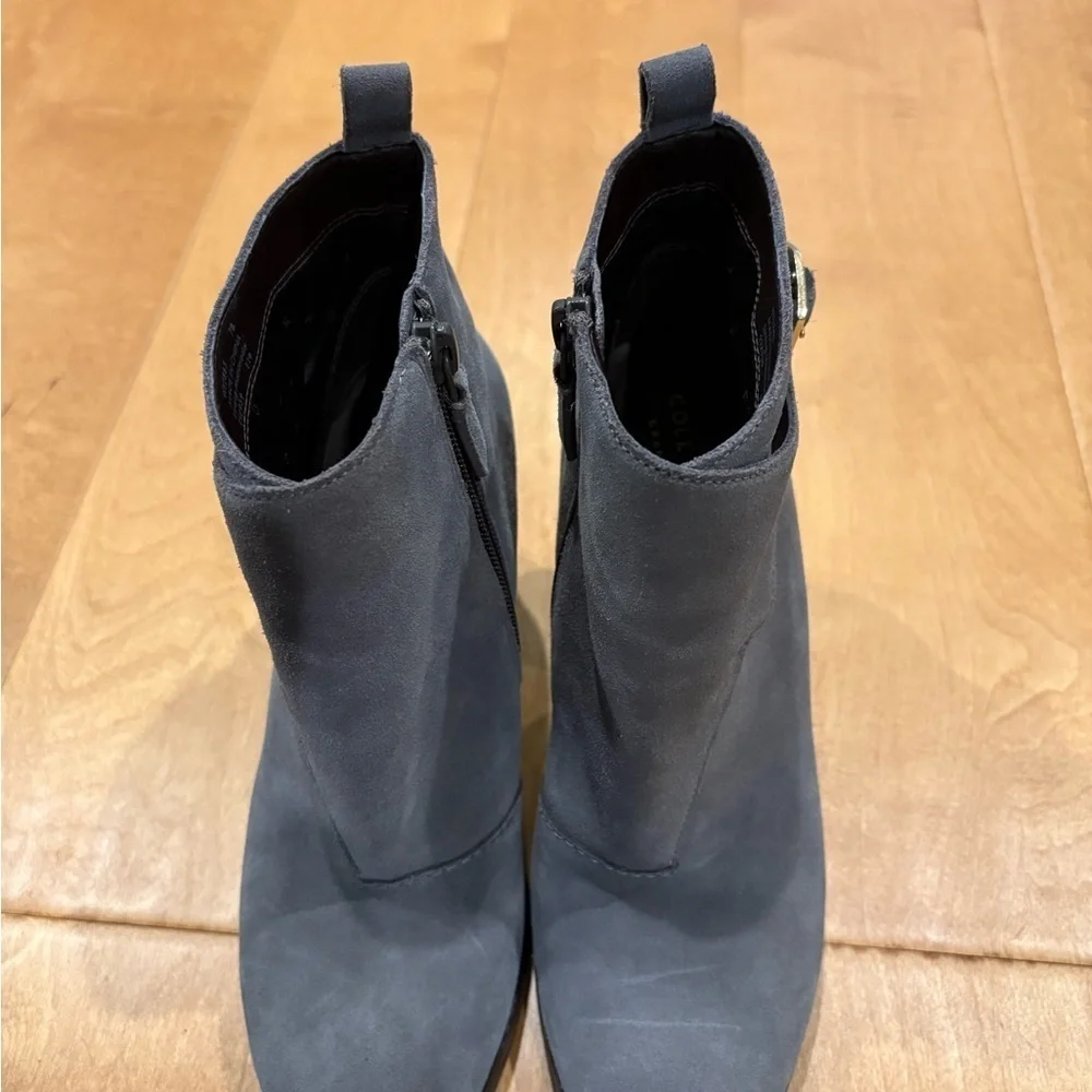 Cole Haan Women's Harrington Grand Riding Bootie, Boot sz 7 gray suede